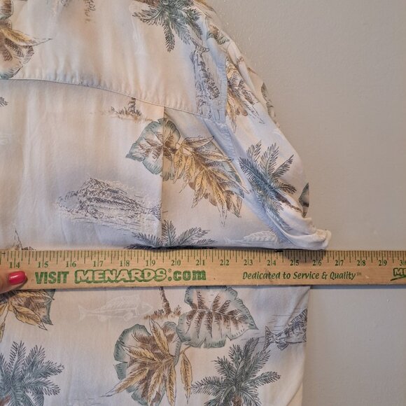 Batck Bay Mens Hawaiian Hula Aloha Shirt Size XL Floral 100% Rayon Multicolor - Picture 6 of 6